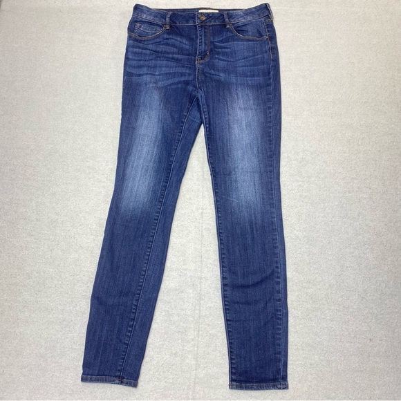 PacSun Denim - PACSUN Jeans Women's 29L Blue Mid Rise Skinniest Whiskering Stretch Casual Denim